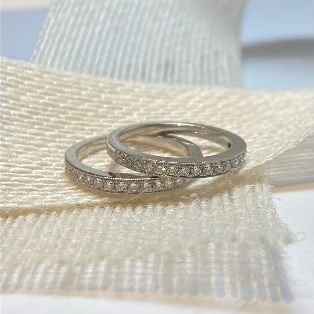 14K Gold Diamond Bands Set